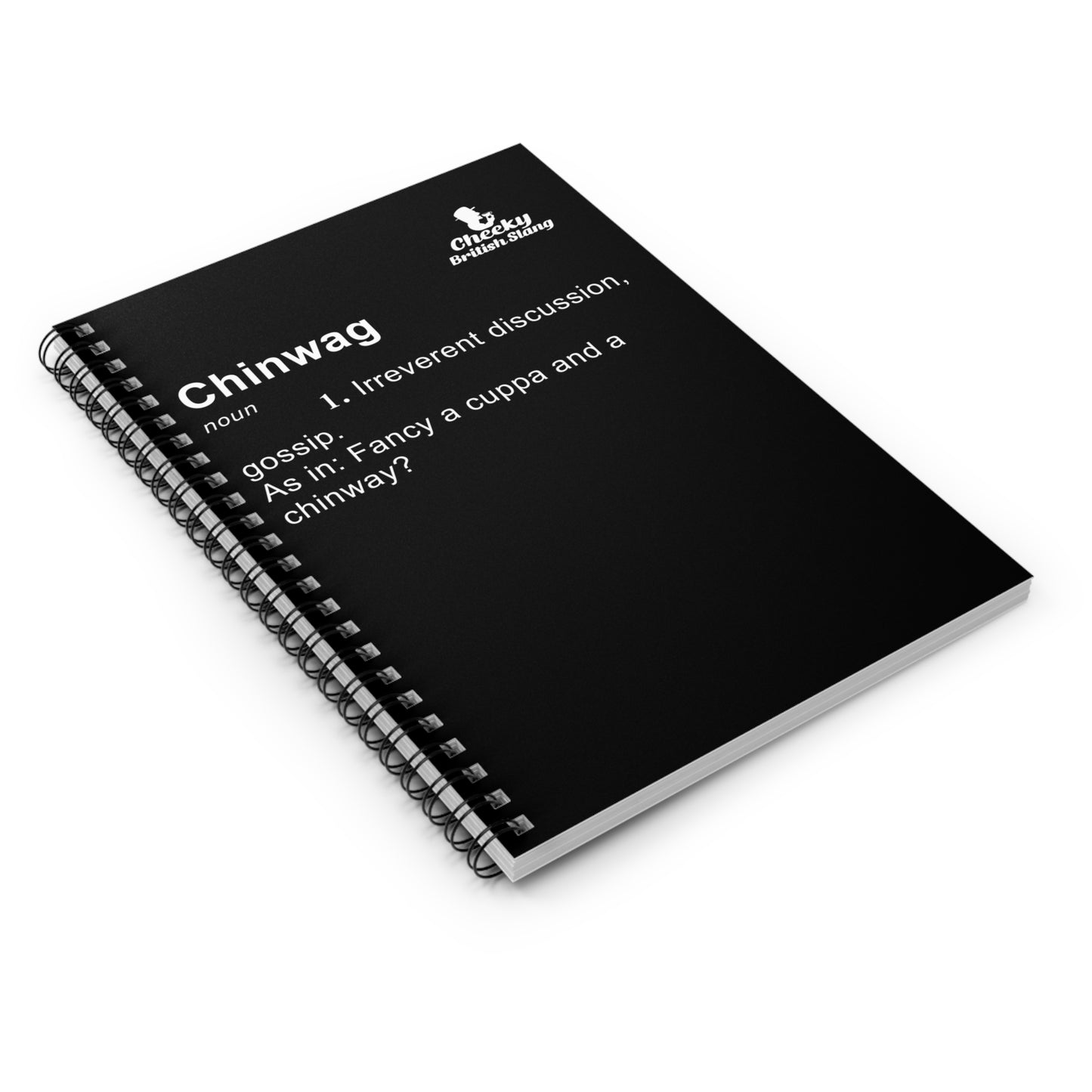 Chinwag Blag Dictionary Definition Spiral Notebook