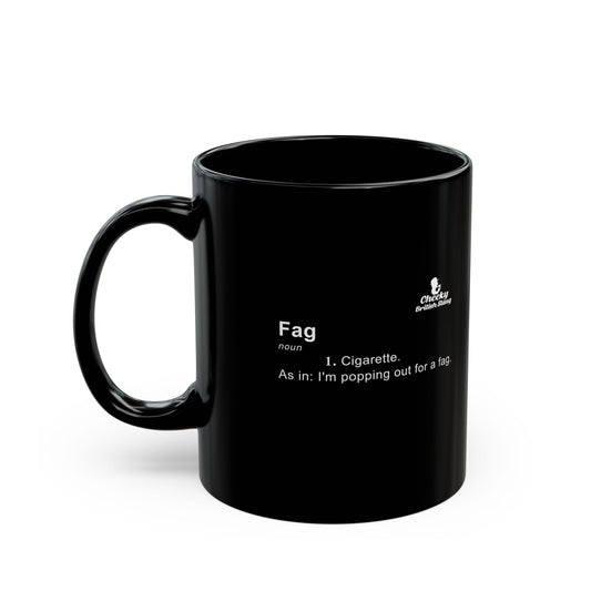 Fag Dictionary Definition Black Mug