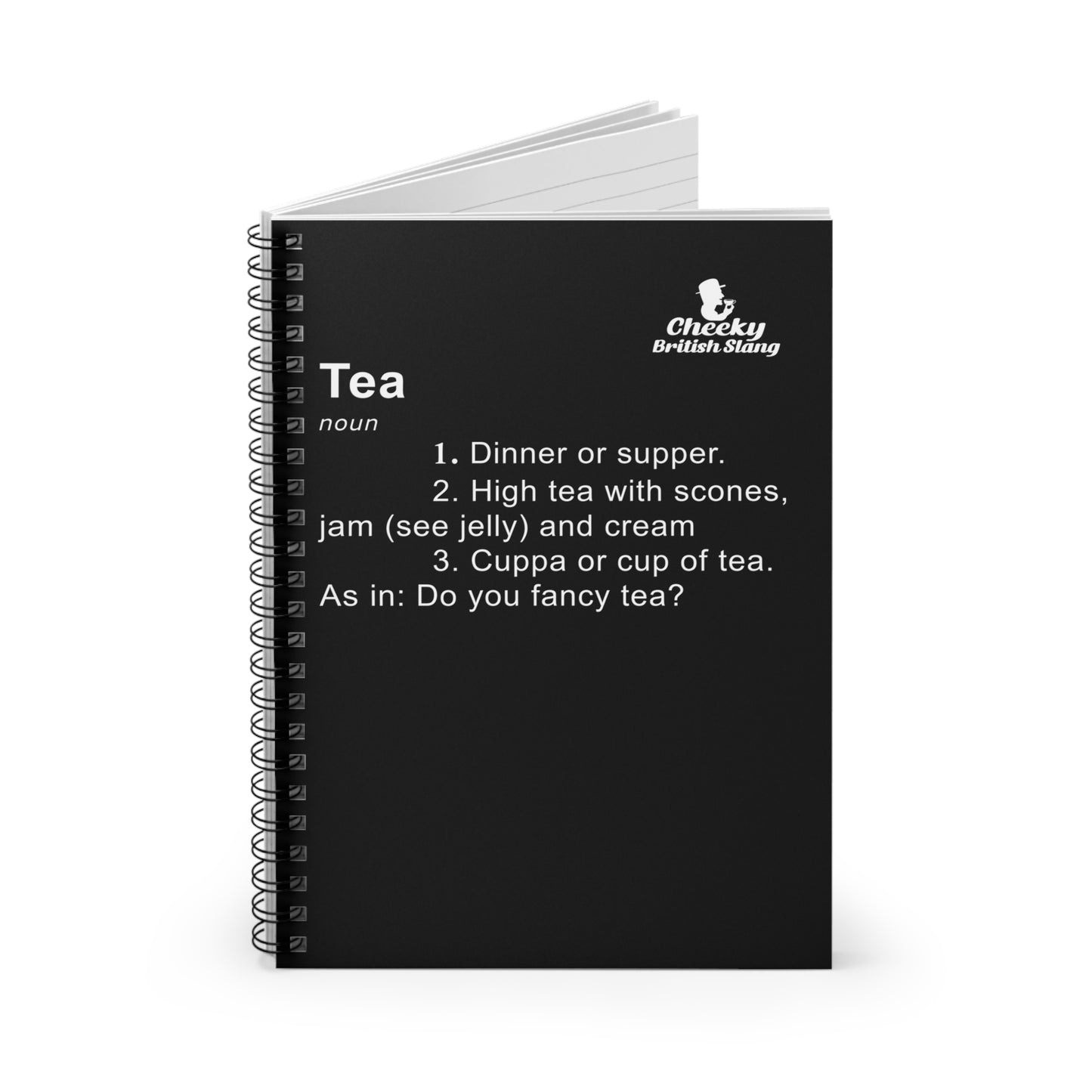 Tea Dictionary Definition Spiral Notebook