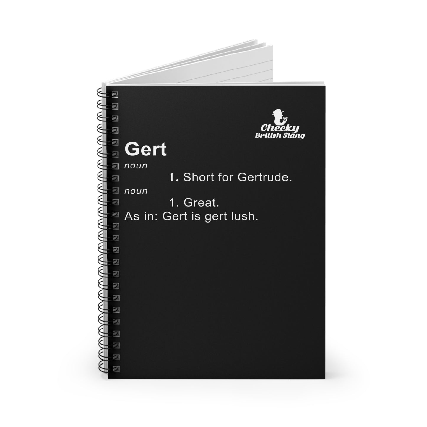 Gert Dictionary Definition Spiral Notebook