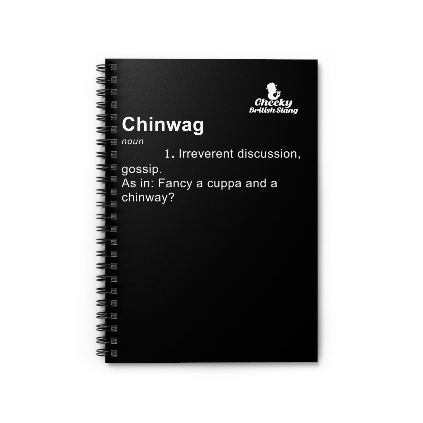 Chinwag Blag Dictionary Definition Spiral Notebook