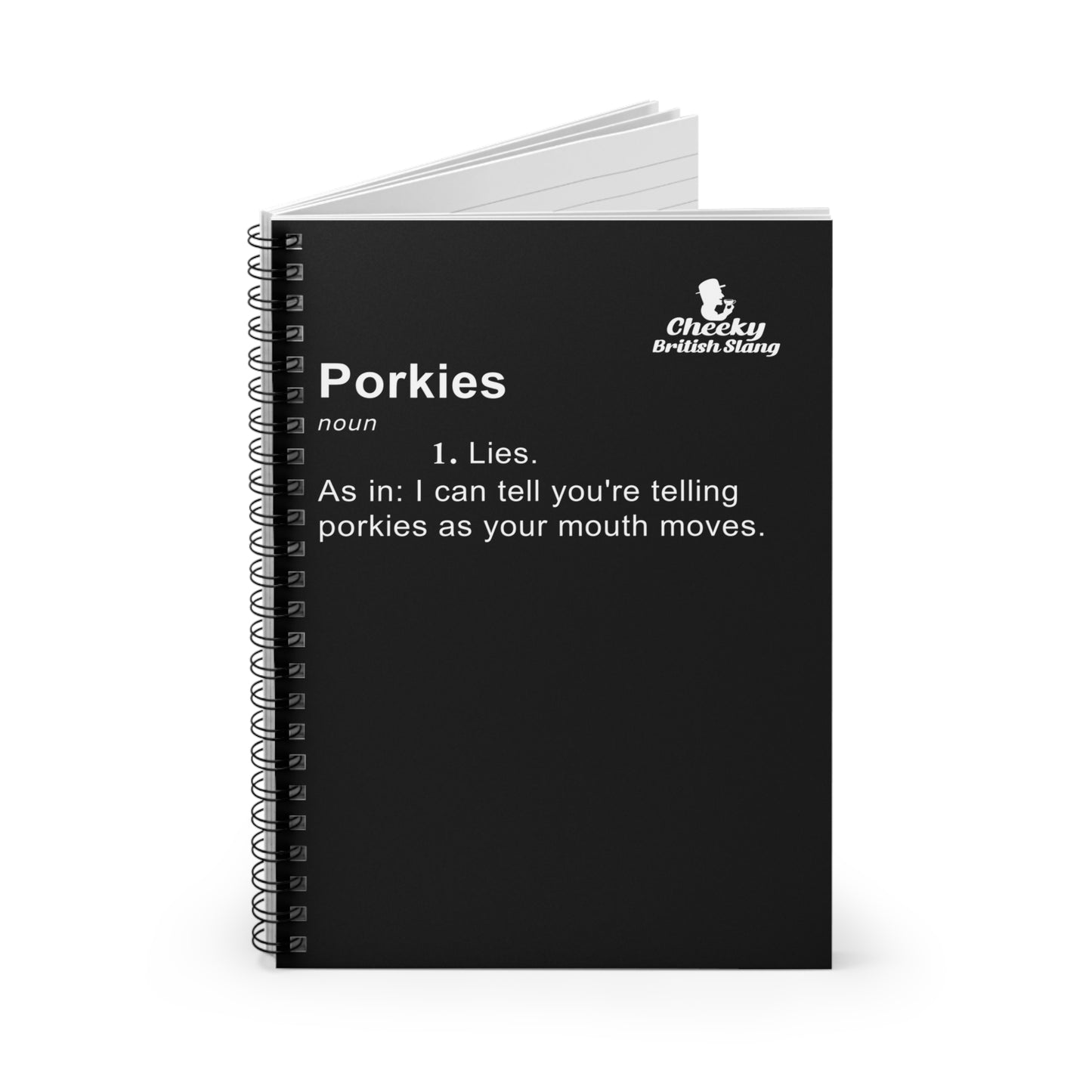 Porkies Dictionary Definition Spiral Notebook