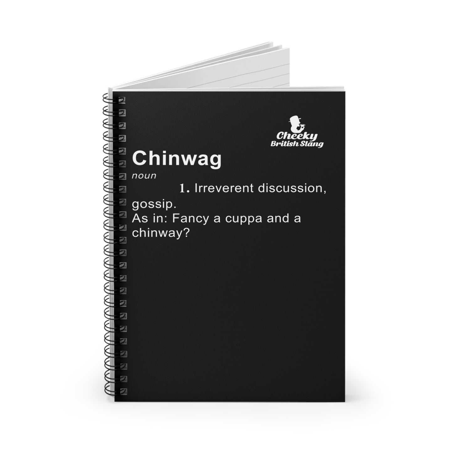 Chinwag Blag Dictionary Definition Spiral Notebook