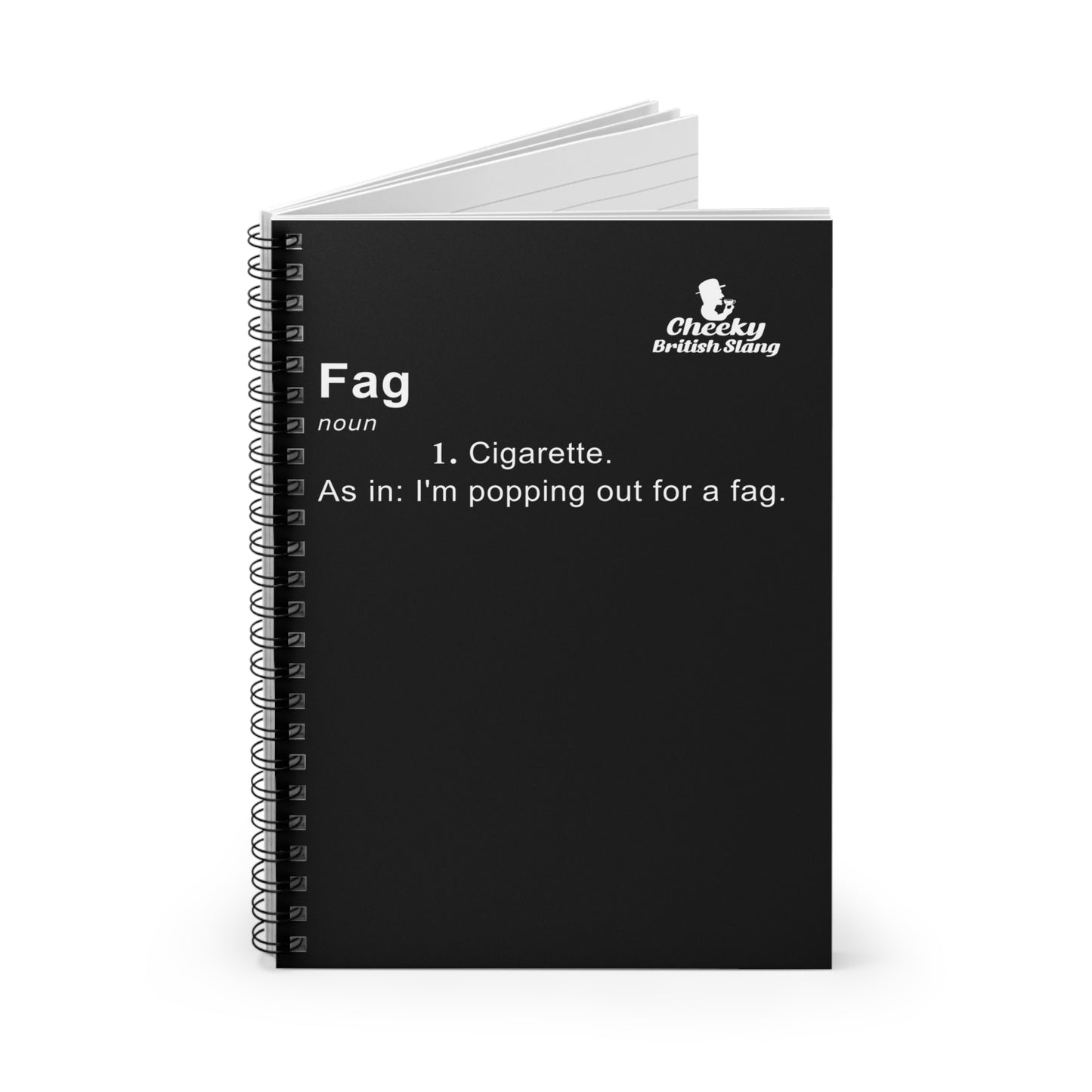 Fag Dictionary Definition Spiral Notebook