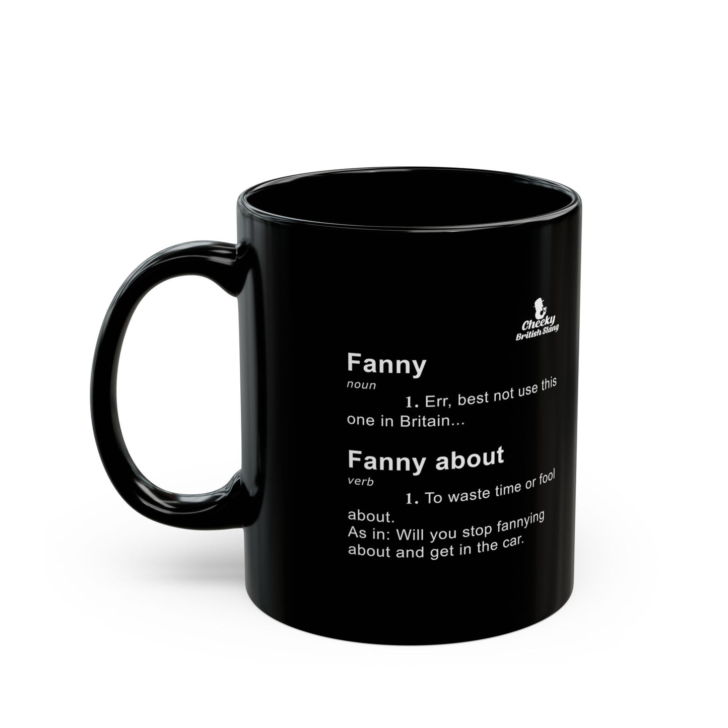 Fanny Dictionary Definition Black Mug